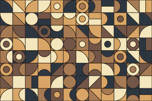 蒙德里安孟菲斯撞色拼接创意几何构成图案背景纹理图片AI设计素材【008】