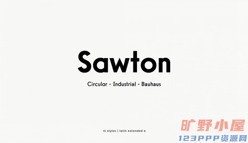 现代极简包豪斯几何风格Logo设计海报杂志标题英文字体安装包素材(008)