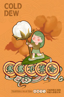 卡通24节气二十四节气中国传统节日海报模板整套系列PSD设计素材【017】
