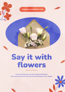 温馨花朵元素母亲节节日宣传网页海报模板PSD分层设计素材源文件【005】