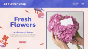 温馨花朵元素母亲节节日宣传网页海报模板PSD分层设计素材源文件【012】