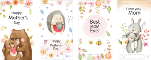 手绘卡通小清新系列母亲节节日快乐海报展板插画AI矢量设计素材【047】