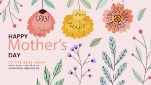 手绘卡通小清新系列母亲节节日快乐海报展板插画AI矢量设计素材【060】