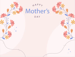 手绘卡通小清新系列母亲节节日快乐海报展板插画AI矢量设计素材【075】