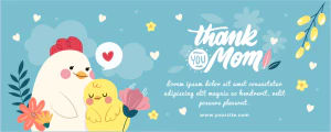 手绘卡通小清新系列母亲节节日快乐海报展板插画AI矢量设计素材【091】
