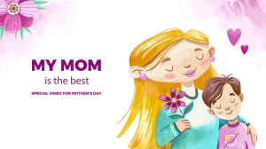 手绘卡通小清新系列母亲节节日快乐海报展板插画AI矢量设计素材【181】
