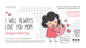 趣味卡通手绘母亲节节日快乐海报网站登录页模板PSD分层设计素材【007】