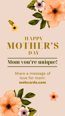 温馨花朵元素母亲节节日快乐海报贺卡封面排版设计模板PSD素材【004】