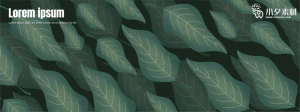 植物绿叶背景边框海报元素模板插画AI矢量设计素材【001】
