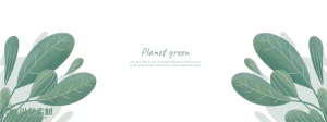 植物绿叶背景边框海报元素模板插画AI矢量设计素材【012】