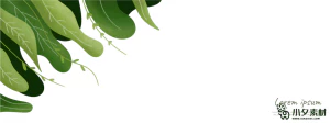 植物绿叶背景边框海报元素模板插画AI矢量设计素材【051】
