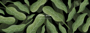 植物绿叶背景边框海报元素模板插画AI矢量设计素材【052】