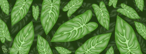 植物绿叶背景边框海报元素模板插画AI矢量设计素材【069】