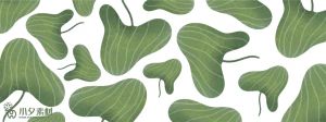 植物绿叶背景边框海报元素模板插画AI矢量设计素材【086】