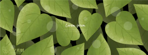 植物绿叶背景边框海报元素模板插画AI矢量设计素材【087】
