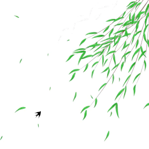 手绘中式清明节青团山水人物春天绿色元素插画PNG免扣PS设计素材【115】