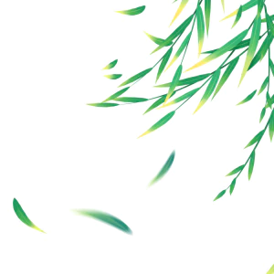 手绘中式清明节青团山水人物春天绿色元素插画PNG免扣PS设计素材【246】