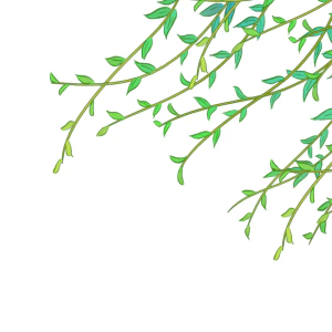 手绘中式清明节青团山水人物春天绿色元素插画PNG免扣PS设计素材【372】