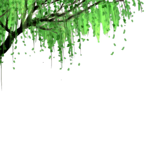 手绘中式清明节青团山水人物春天绿色元素插画PNG免扣PS设计素材【374】