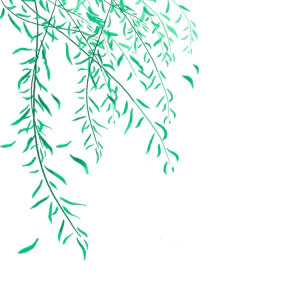 手绘中式清明节青团山水人物春天绿色元素插画PNG免扣PS设计素材【389】