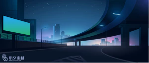 虚拟现实VR科幻梦幻城市汽车场景插画模板AI矢量设计素材【014】