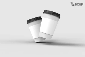 咖啡杯纸杯水杯杯子智能贴图文创样机模板PSD分层设计素材【006】