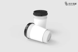 咖啡杯纸杯水杯杯子智能贴图文创样机模板PSD分层设计素材【011】