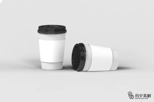 咖啡杯纸杯水杯杯子智能贴图文创样机模板PSD分层设计素材【013】