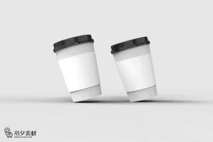 咖啡杯纸杯水杯杯子智能贴图文创样机模板PSD分层设计素材【014】