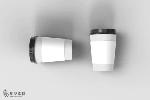 咖啡杯纸杯水杯杯子智能贴图文创样机模板PSD分层设计素材【015】