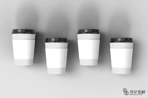 咖啡杯纸杯水杯杯子智能贴图文创样机模板PSD分层设计素材【021】