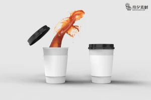 咖啡杯纸杯水杯杯子智能贴图文创样机模板PSD分层设计素材【035】