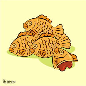 可爱卡通食品寿司中餐面条饺子插画AI矢量设计素材【001】