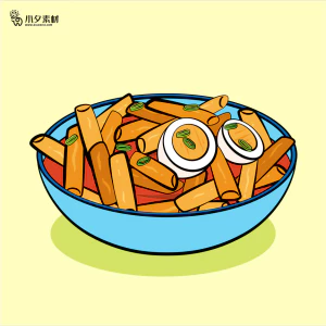 可爱卡通食品寿司中餐面条饺子插画AI矢量设计素材【002】