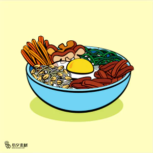 可爱卡通食品寿司中餐面条饺子插画AI矢量设计素材【003】