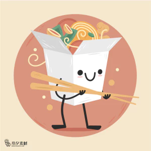 可爱卡通食品寿司中餐面条饺子插画AI矢量设计素材【038】