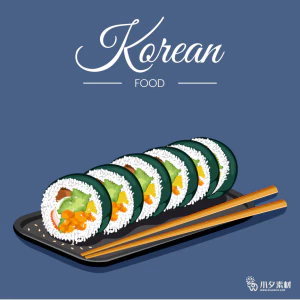 可爱卡通食品寿司中餐面条饺子插画AI矢量设计素材【042】