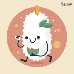 可爱卡通食品寿司中餐面条饺子插画AI矢量设计素材【047】