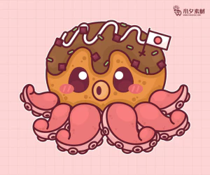 可爱卡通食品寿司中餐面条饺子插画AI矢量设计素材【056】