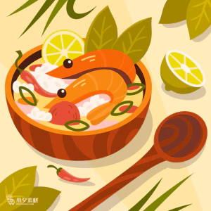 可爱卡通食品寿司中餐面条饺子插画AI矢量设计素材【065】