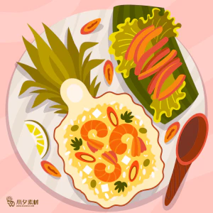 可爱卡通食品寿司中餐面条饺子插画AI矢量设计素材【066】