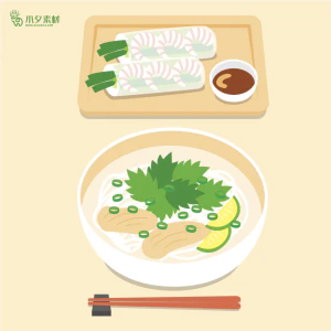 可爱卡通食品寿司中餐面条饺子插画AI矢量设计素材【072】