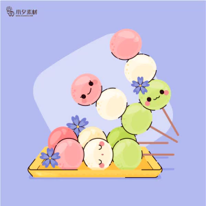 可爱卡通食品寿司中餐面条饺子插画AI矢量设计素材【074】