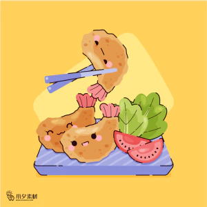 可爱卡通食品寿司中餐面条饺子插画AI矢量设计素材【085】