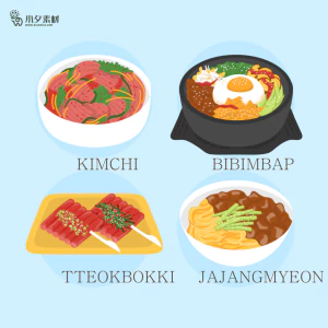 可爱卡通食品寿司中餐面条饺子插画AI矢量设计素材【086】