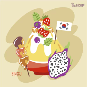 可爱卡通食品寿司中餐面条饺子插画AI矢量设计素材【093】