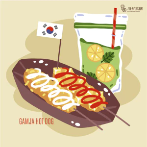 可爱卡通食品寿司中餐面条饺子插画AI矢量设计素材【094】
