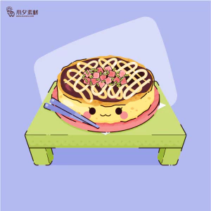 可爱卡通食品寿司中餐面条饺子插画AI矢量设计素材【096】