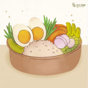 可爱卡通食品寿司中餐面条饺子插画AI矢量设计素材【103】