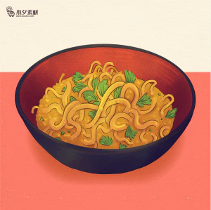 可爱卡通食品寿司中餐面条饺子插画AI矢量设计素材【111】